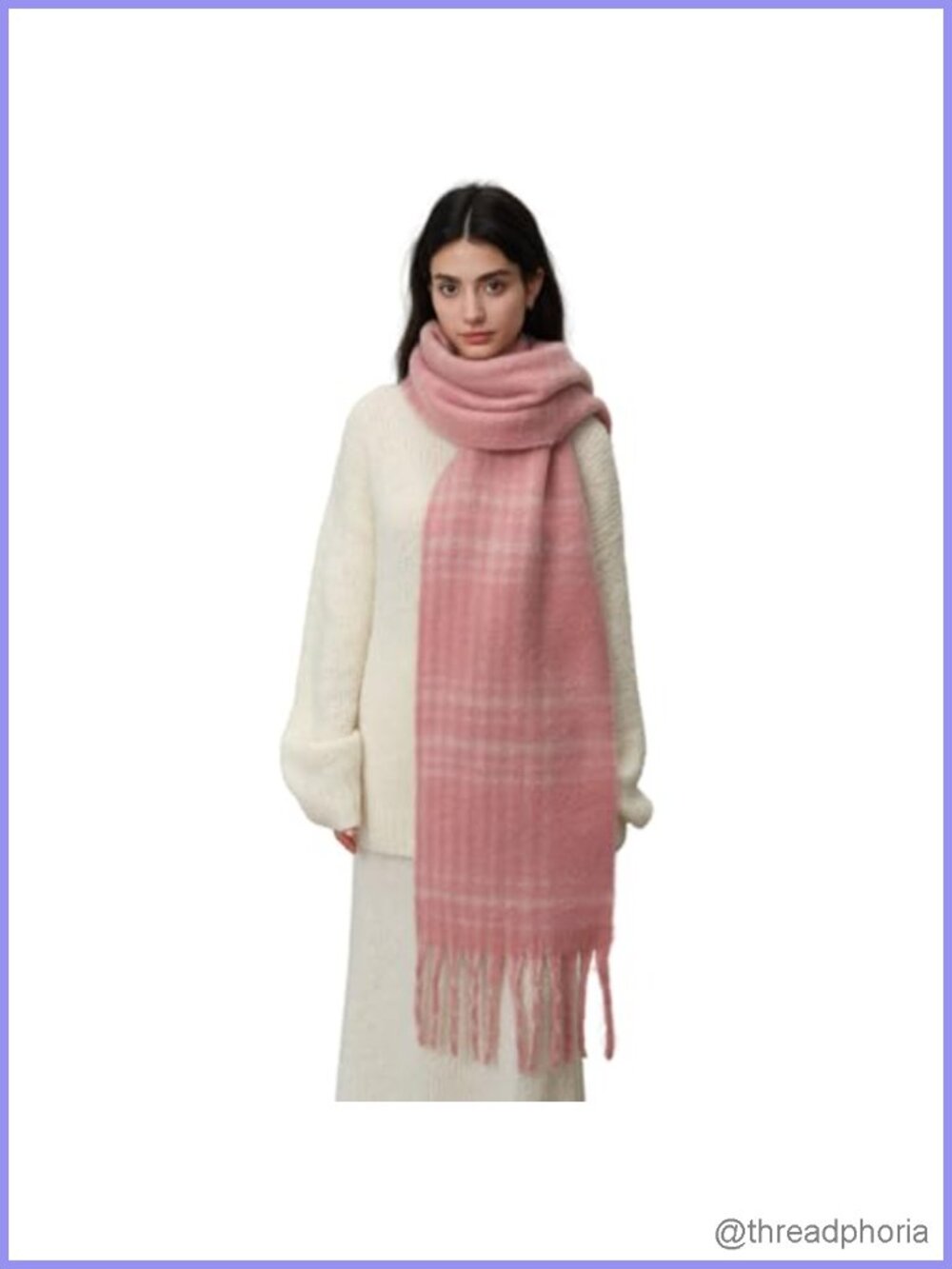 Winter Scarf Shawl Wrap Long Thick Soft Polyester Plaid